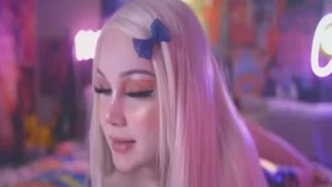 blond 18YO TS anal dildo banging