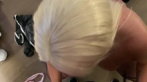 blonde TS large delicious woman fucking A Nerd