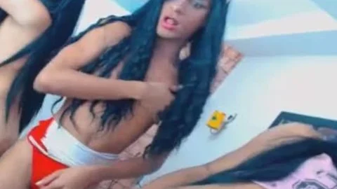 Skinny sheboys Striptease And spreading Assses