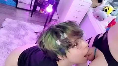 lascivious Femboy Sucks A Flacid Piece Of meat