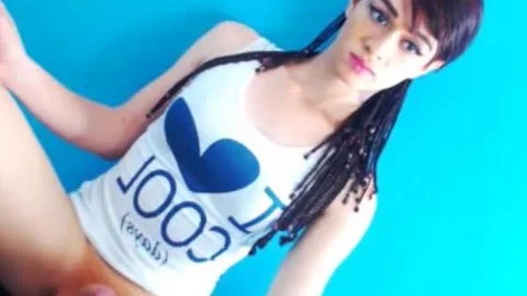 small teen Trangirl knob Jerking