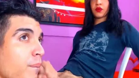 chap Slurps tranny biggest ramrod And Masturbates
