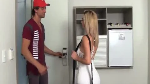 Blond shemale Nathalia De Castro Flip Flops With A nasty lad