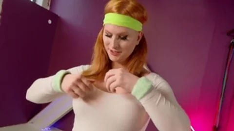 Trans Angels: Caucasian Evie Envy receives cumshot in shorts