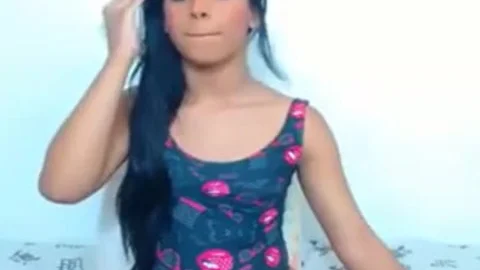 tranny With massive shlong In Leotard Masturbatingp