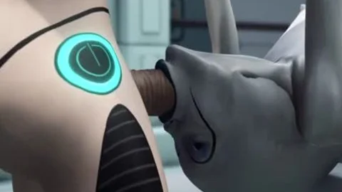 naughty Sex! Sci-fi Android pokes Hard An Alien In The Surgery Room In The Space Station