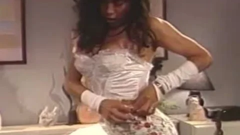 Vintage tranny bare Action With Her fellow