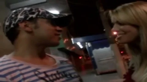 blonde skank Eats throbbing rod