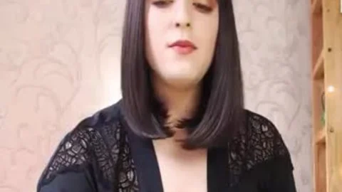 Russian teen tranny Vivian Stroking Her thick dong On cam
