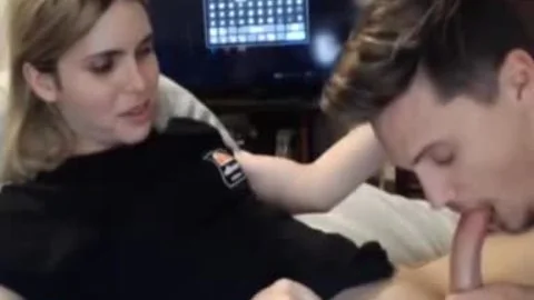 blond sheboy oral From Hubby web camera