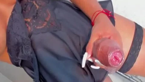 Monster Horse Sized black rod shemale On webcam