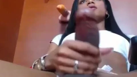 valuable latina tranny With enormous 10-Pounder love juice Twice