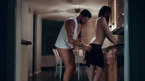 Trans Sensual: Loud sex escorted by transsexual in the kitchen