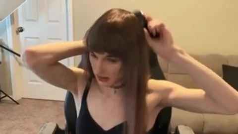 lengthy cock brunette hair Trans cutie Camshows Solo