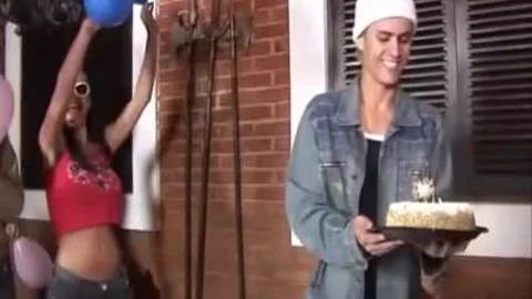 SS large penis Adriana Rodrigues In black costume Has Her Birthday Party