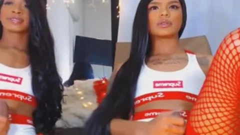 Twin lady-man Giving Each Other A attractive cook jerking