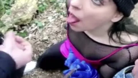 Sissy suck two Strangers cocks In The Park