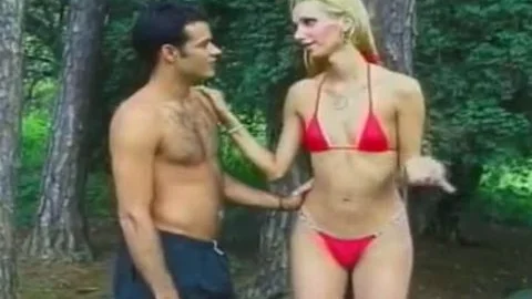 sleazy young Fair-haired shelady Giselle Davila With merry love tits loves To receive butt fucked In The Wood