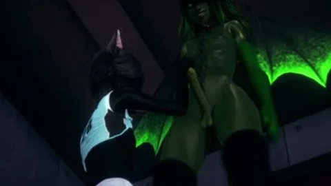 Furry Yaoi 3D - dark Cat suck job To Dragon
