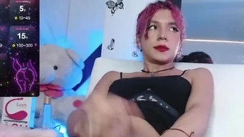 Hawt latina femboy masturbating on live cam