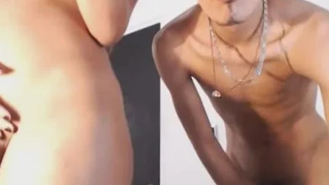 Ghetto asian brunette jizzed live on cam