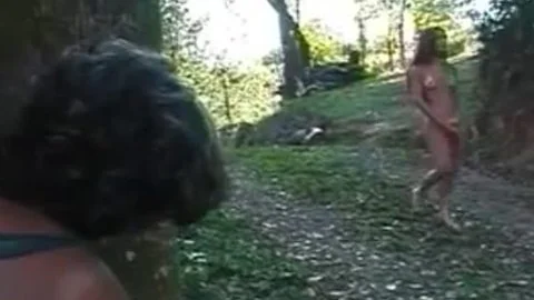 Forest Sex With A slender latina shelady