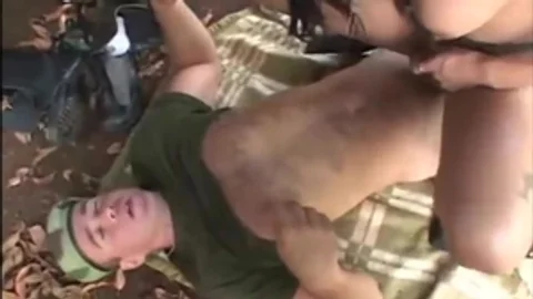 Carla Abiazzi pokes With A Soldier